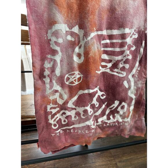 The People of the Labyrinths | Wool/Cashmere/Silk scarf Vintage - Picture 2 of 6